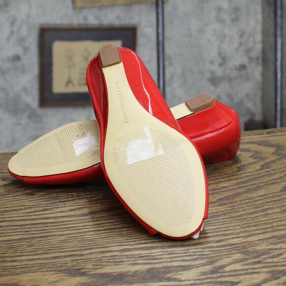 Bandolino Womens Open Toe Wedge Heels 1673fe37e39e9d Red 6M - Picture 6 of 8